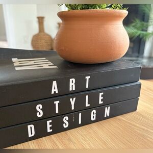 Set/3 Art Style Design Coffee Table Book Set